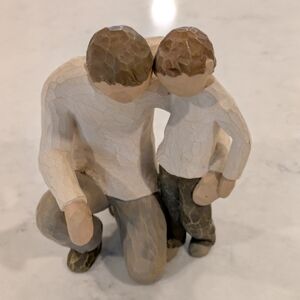 Embrace Family Sculpture in Cream and Brown